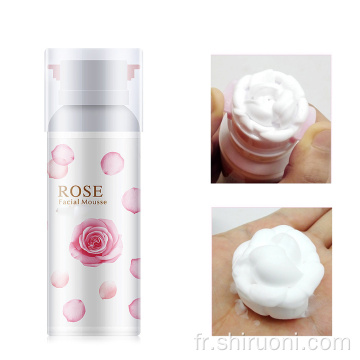 Nettoyant pour le visage en mousse nettoyante aux acides aminés à la rose